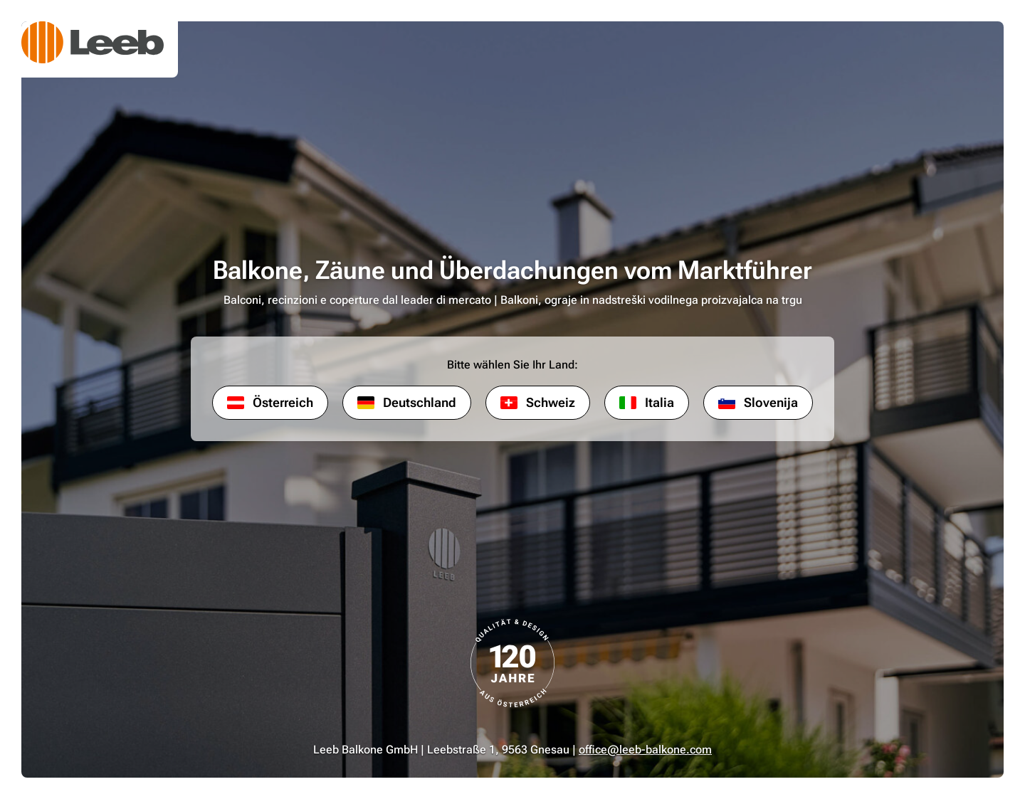 Aktuelle Website-Vorschau von Balkone von Holz Leeb GmbH