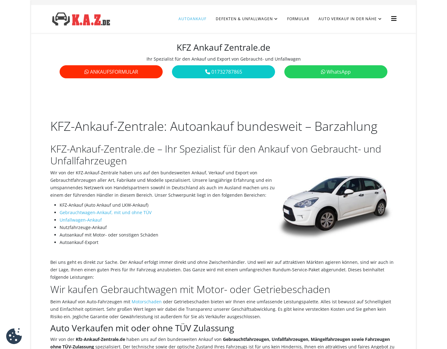 Aktuelle Website-Vorschau von Autoankauf - Gebrauchtwagen Ankauf