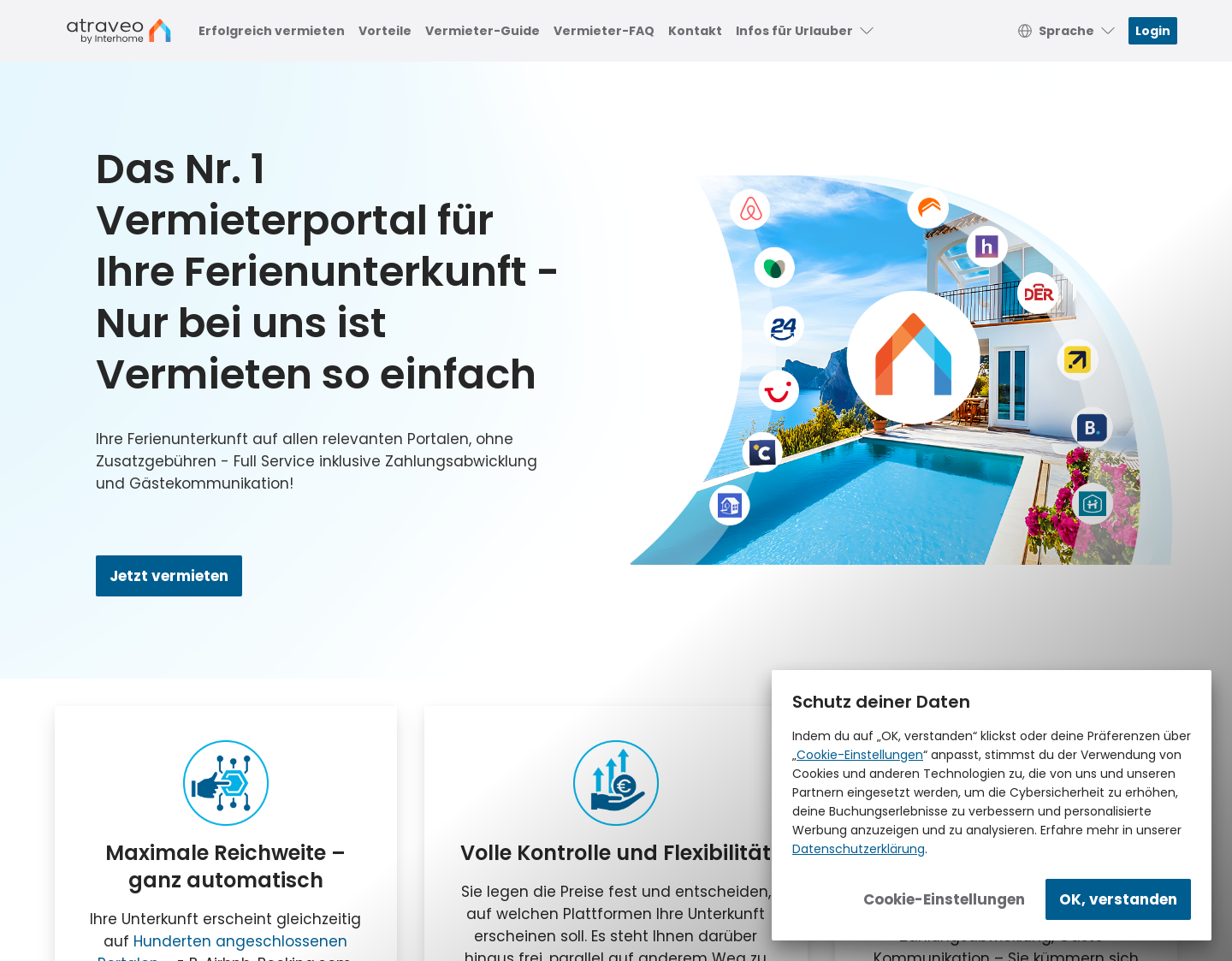 Aktuelle Website-Vorschau von Ferienhaus in Spanien