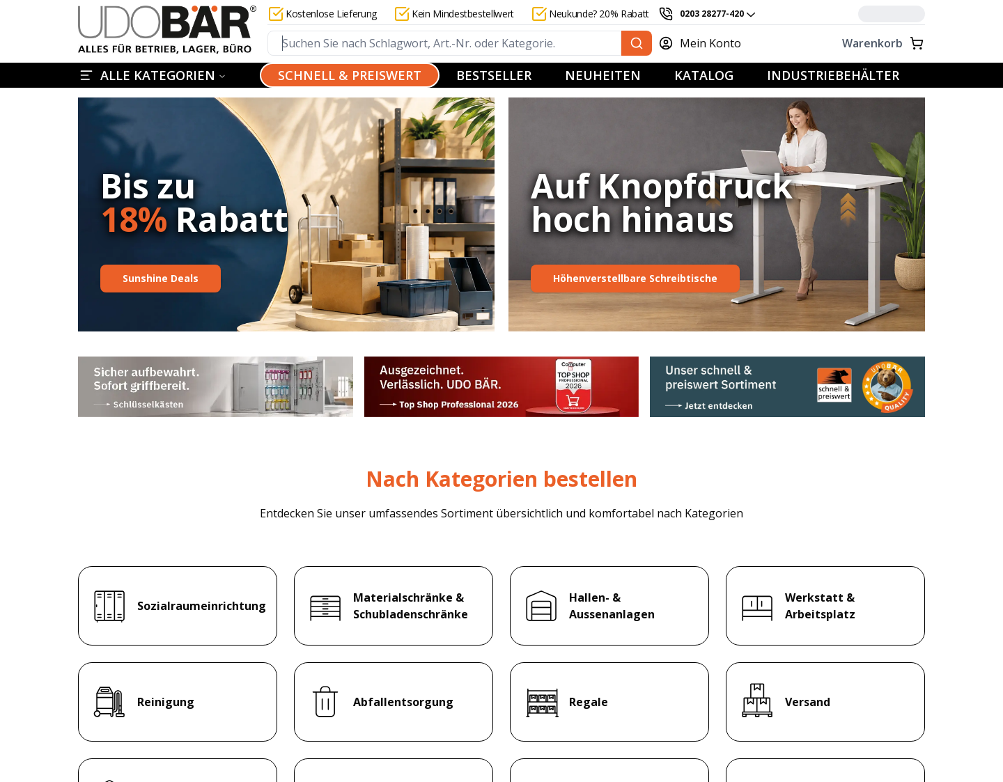 Aktuelle Website-Vorschau von Bär Büro- und Betriebseinrichtung