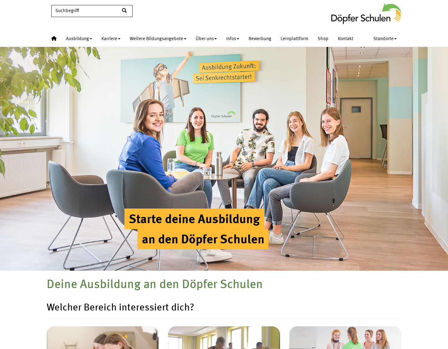 Aktuelle Website-Vorschau von Döpfer Schulen GmbH