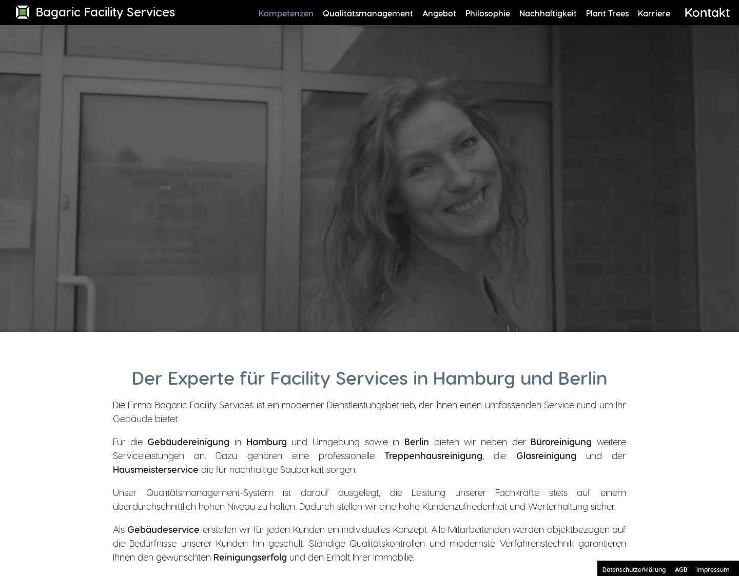 Aktuelle Website-Vorschau von Gebäudeservice Bagaric