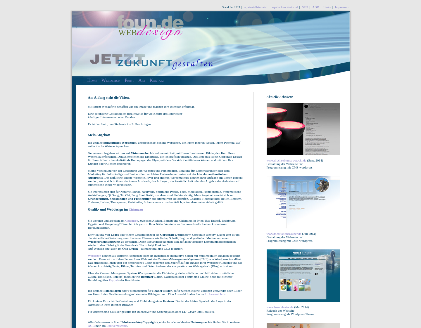 Aktuelle Website-Vorschau von foun.de grafik- & webdesign