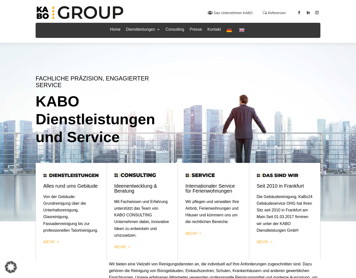 Aktuelle Website-Vorschau von KaBo24 Gebäudeservice OHG