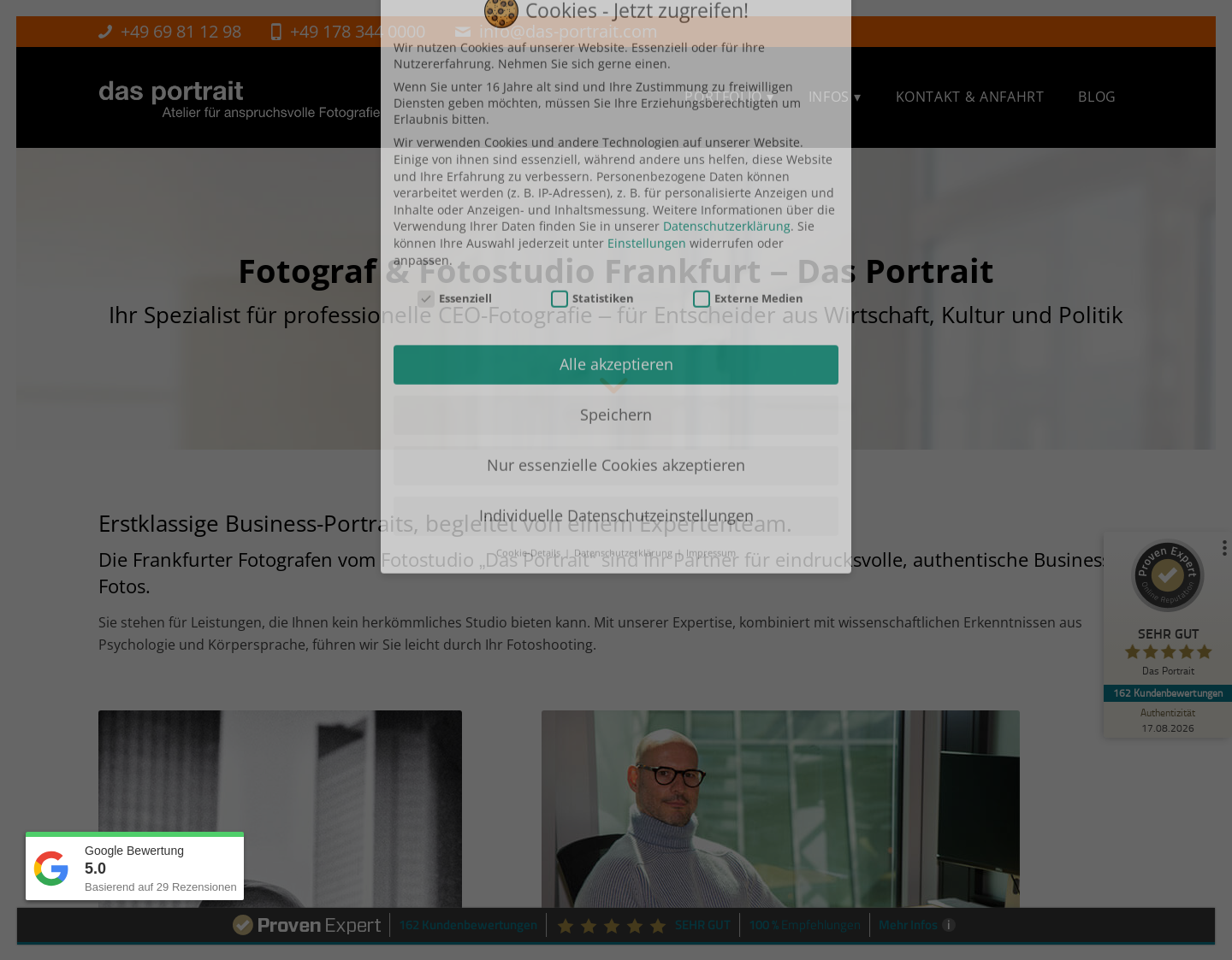 Aktuelle Website-Vorschau von Reinhard Simon, Fotograf in Frankfurt