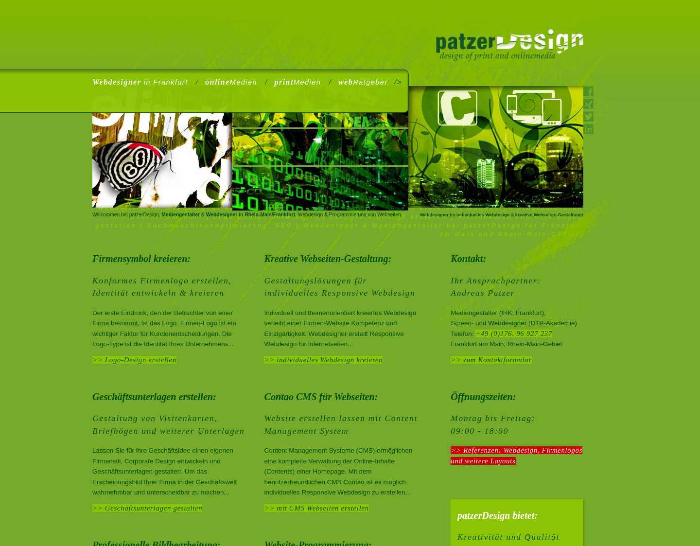 Aktuelle Website-Vorschau von Individuelles Webdesign erstellen