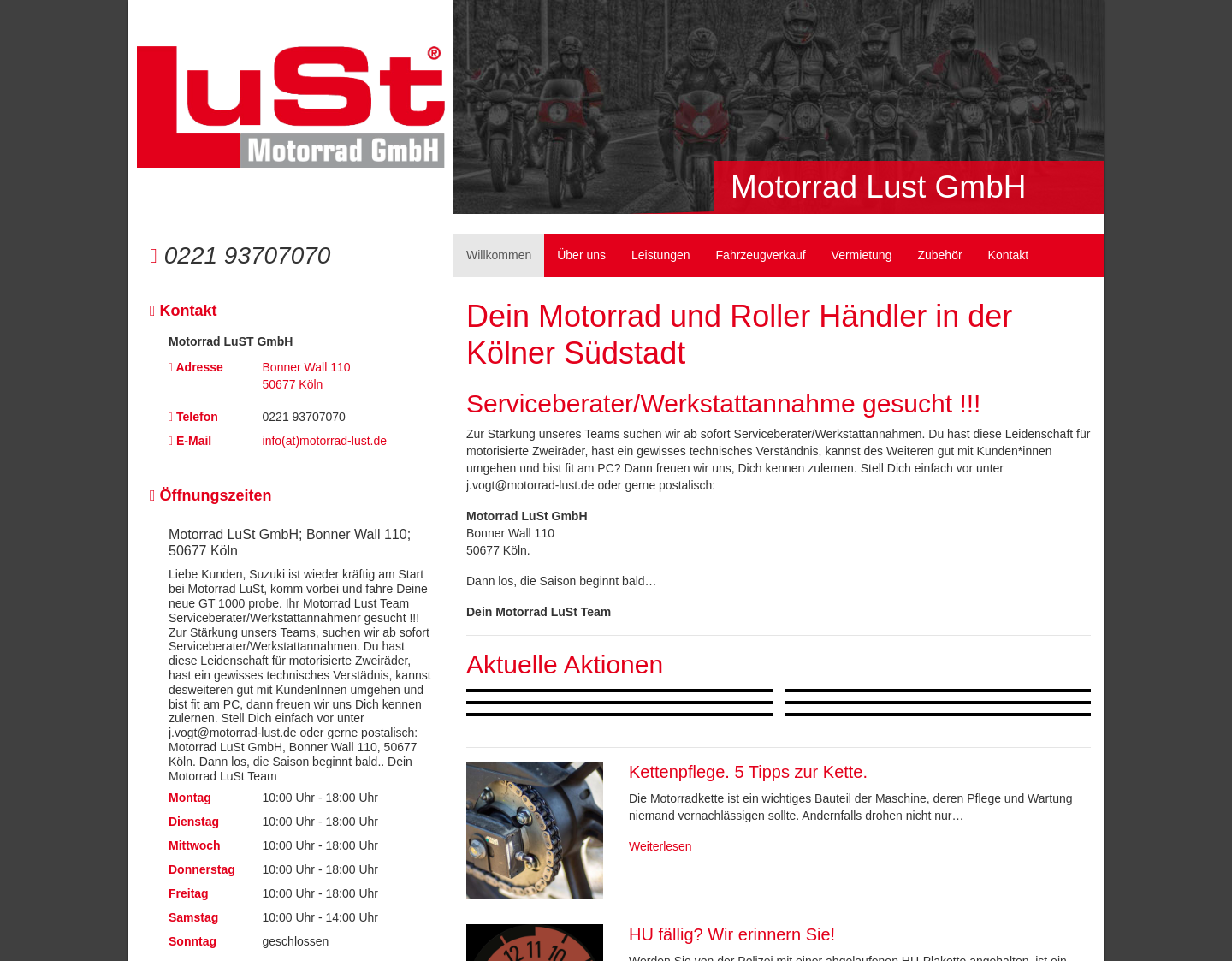 Aktuelle Website-Vorschau von www.motorrad-lust.de