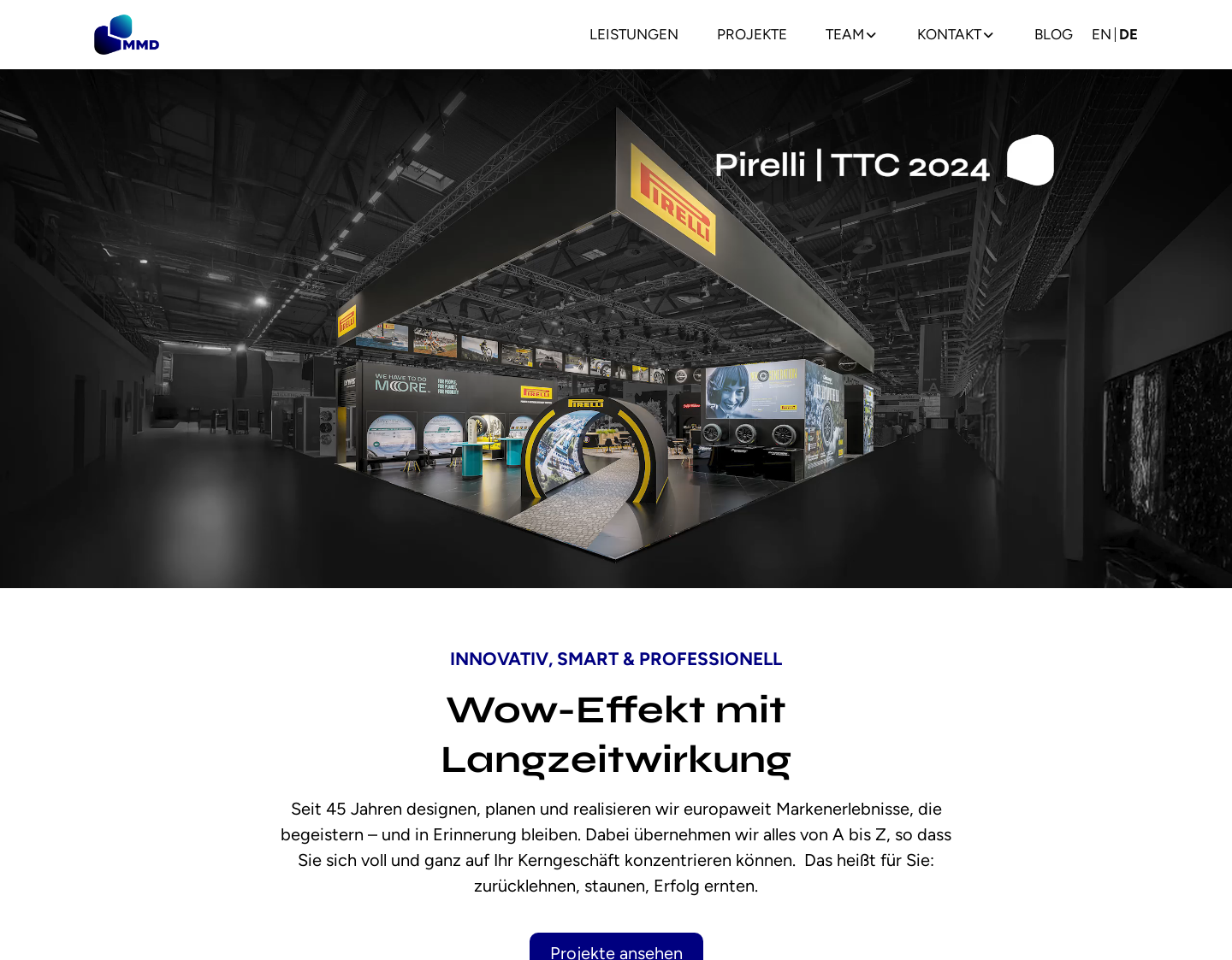 Aktuelle Website-Vorschau von Messebau in München