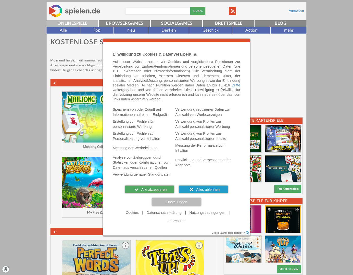 Aktuelle Website-Vorschau von Kostenlos online spielen