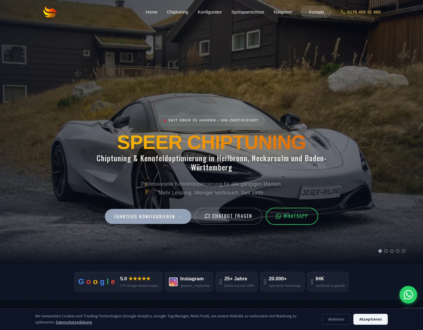 Aktuelle Website-Vorschau von Chiptuning