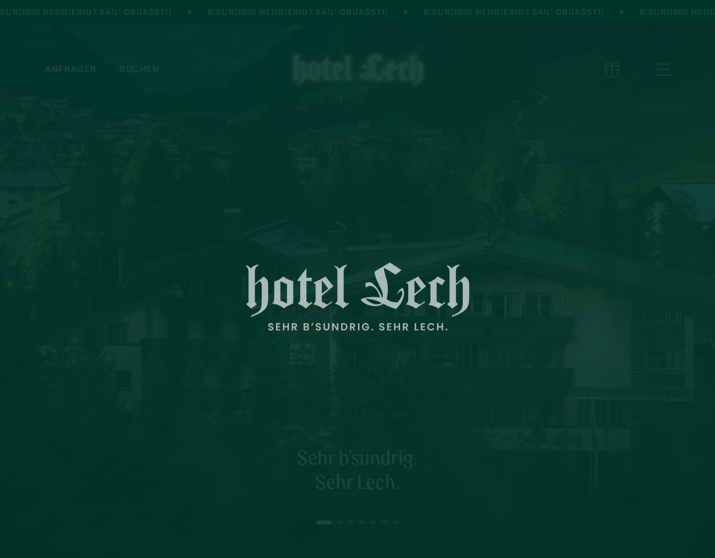 Aktuelle Website-Vorschau von Hotel Lech und Chesa Rosa