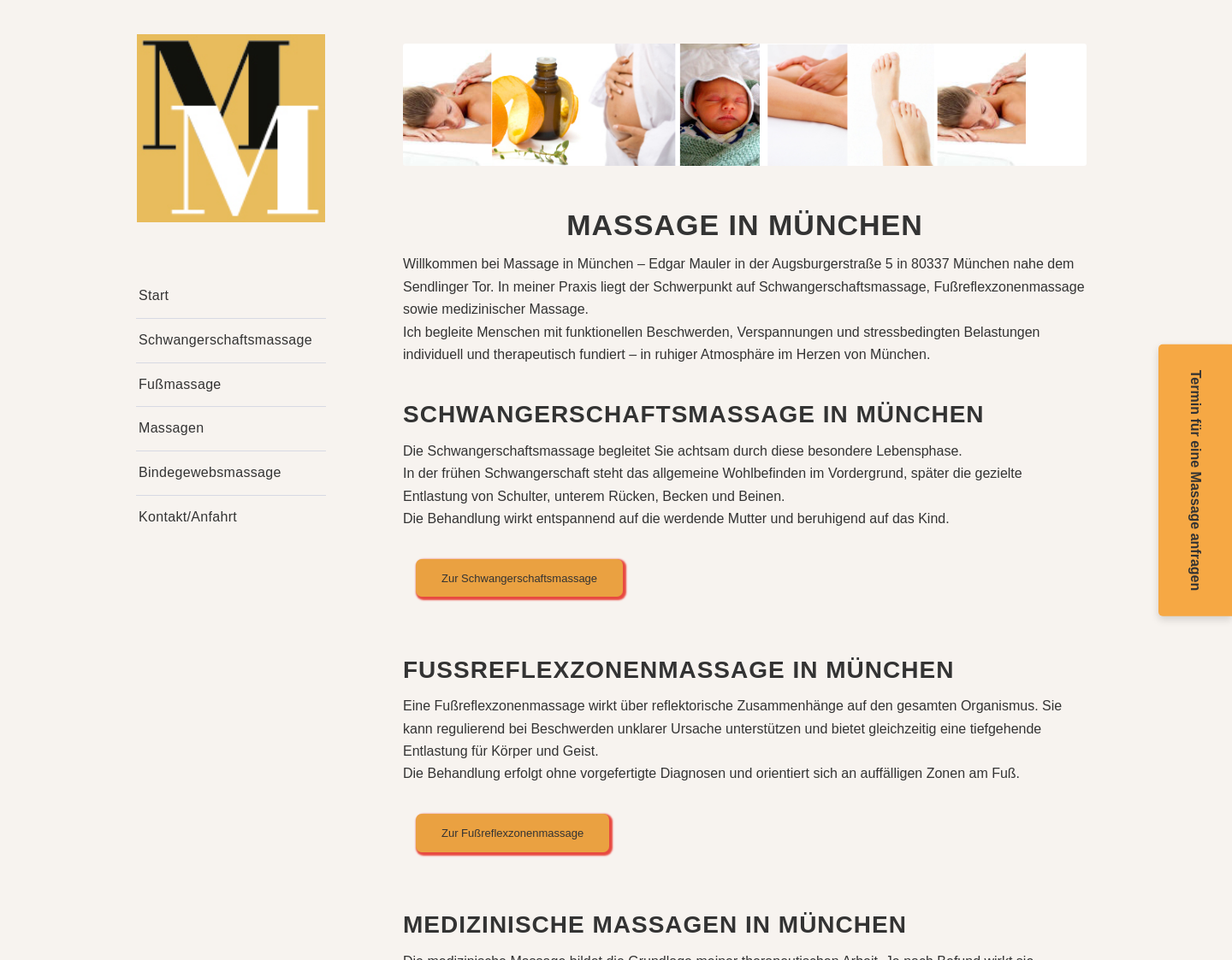 Aktuelle Website-Vorschau von Massage & Rebalancing