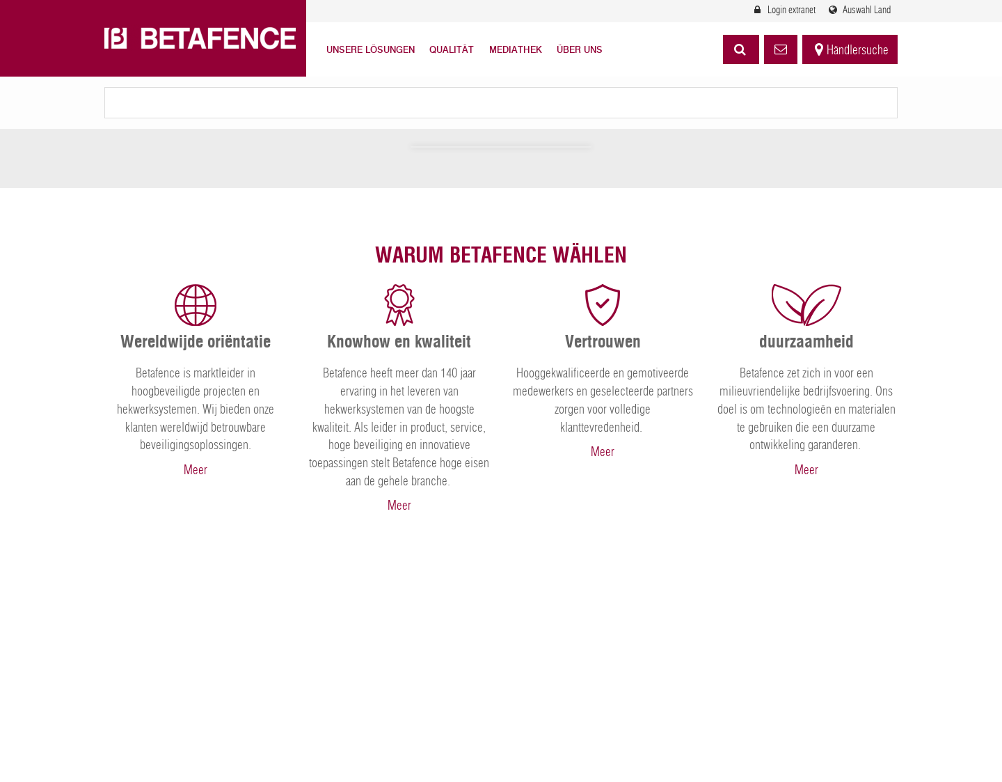 Aktuelle Website-Vorschau von Zaun - Betafence
