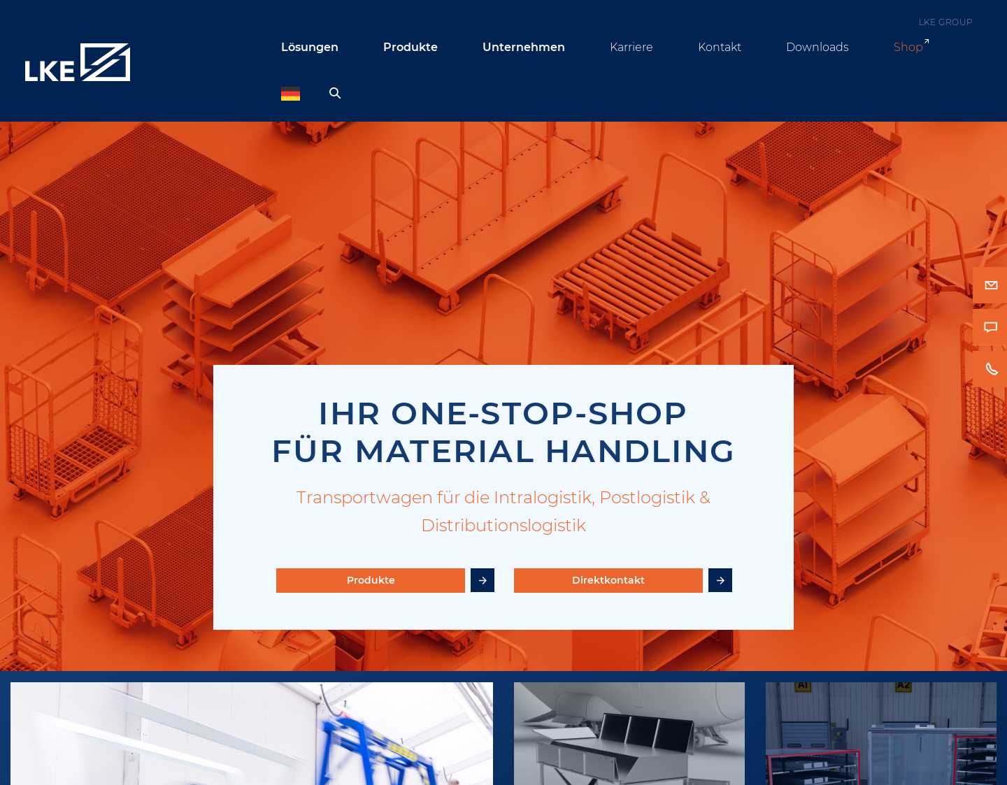 Aktuelle Website-Vorschau von www.LKE Group.com