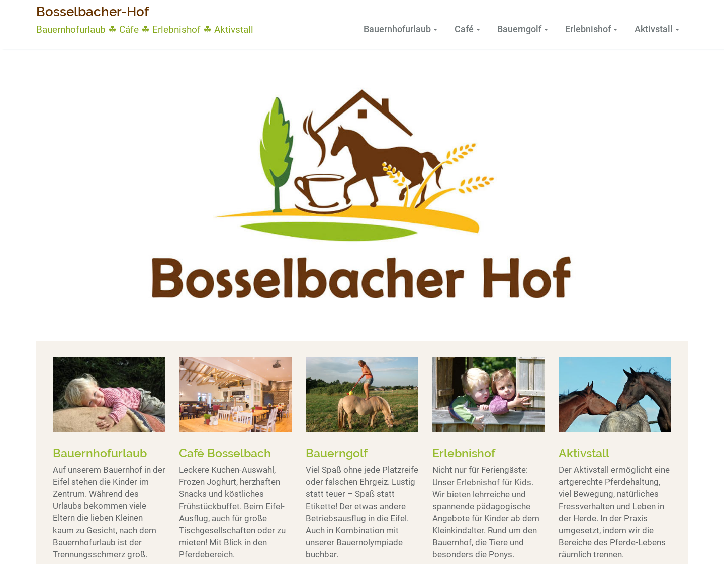 Aktuelle Website-Vorschau von Ferien auf dem Bauernhof (Eifel)
