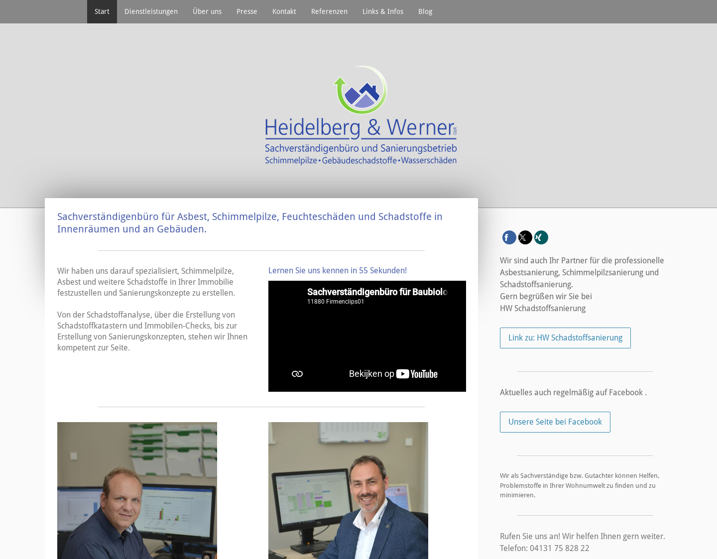 Aktuelle Website-Vorschau von Sachverständigenbüro f. Baubiologie