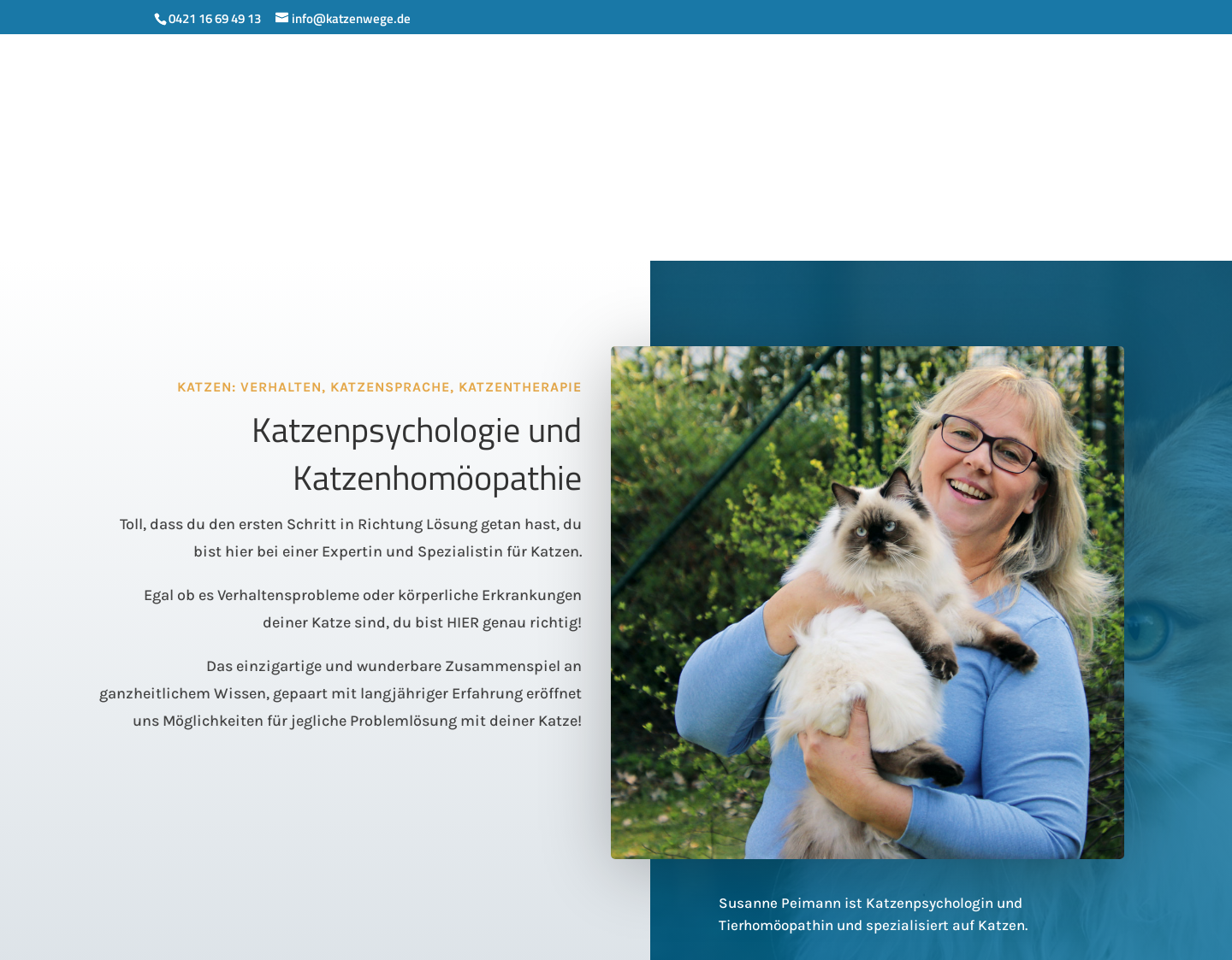 Aktuelle Website-Vorschau von Katzenpsychologie Bremen