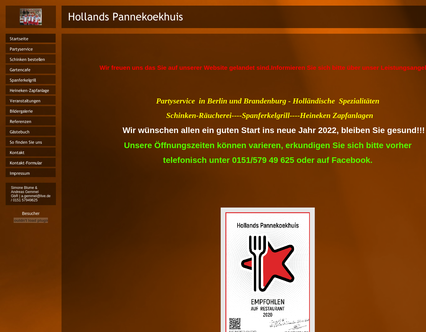 Aktuelle Website-Vorschau von Hollands-Pannekoekhuis