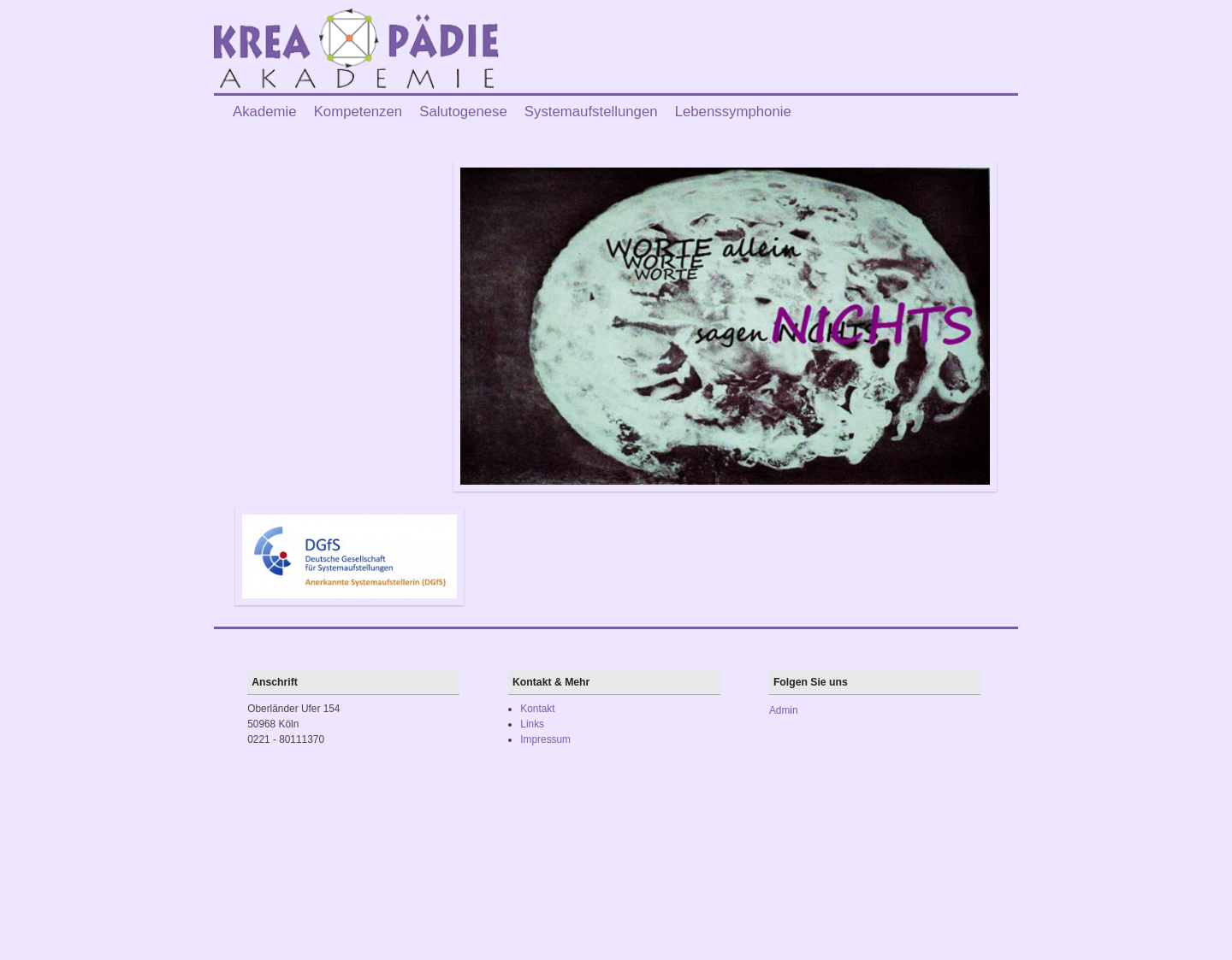 Aktuelle Website-Vorschau von Kreapädie Akademie
