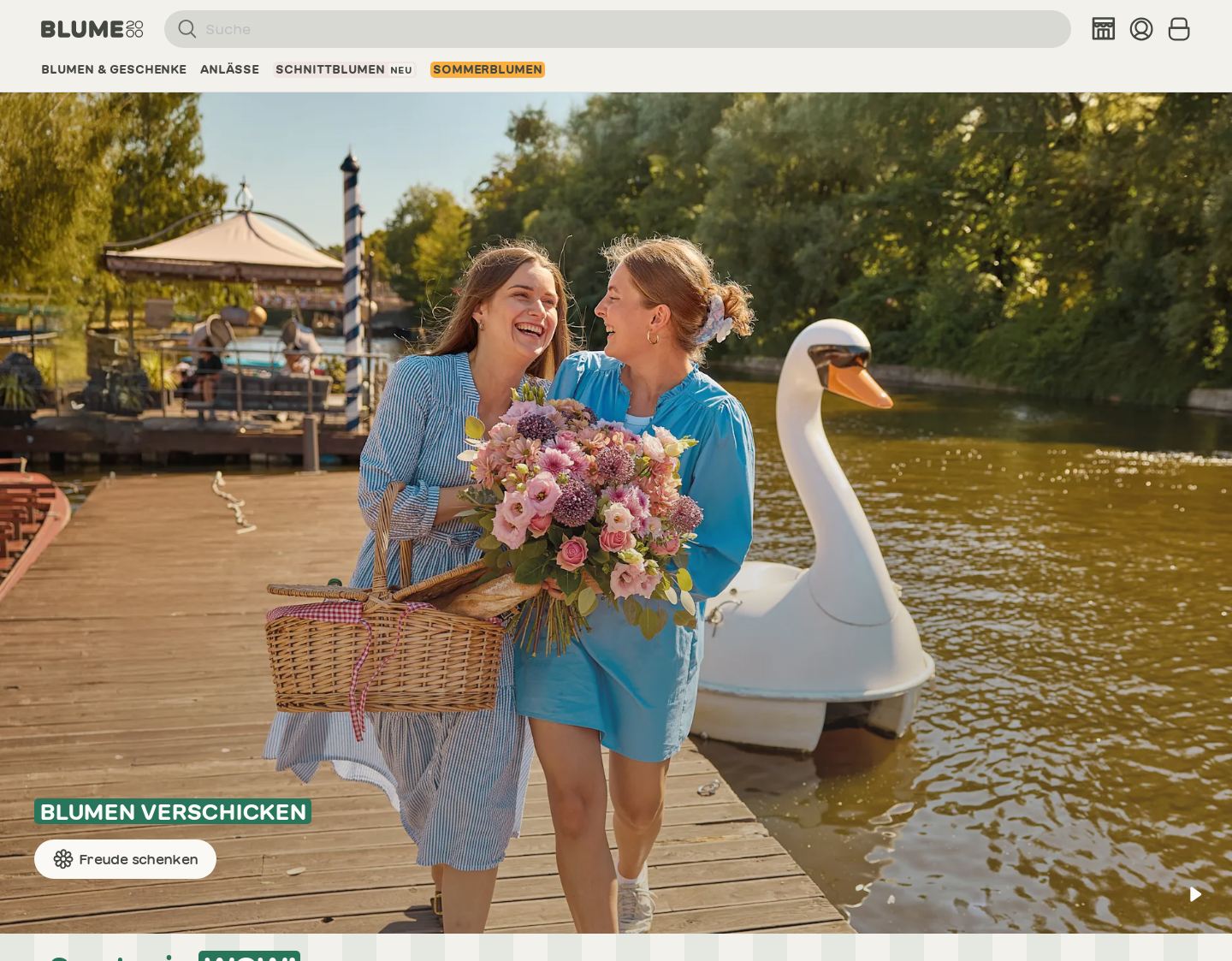 Aktuelle Website-Vorschau von Blumen Online - Blume2000