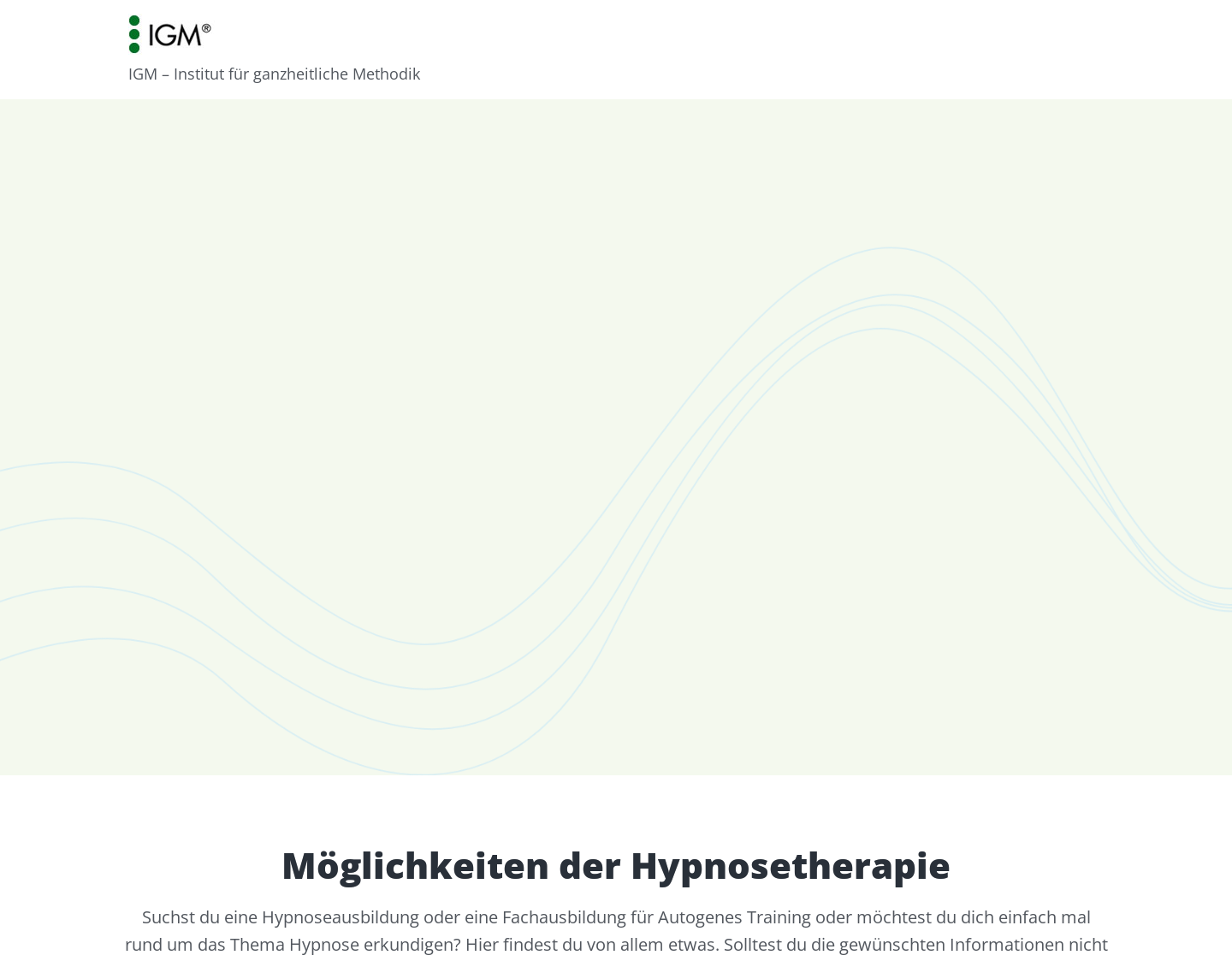 Aktuelle Website-Vorschau von Hypnose Ausbildung an Hypnoseschule