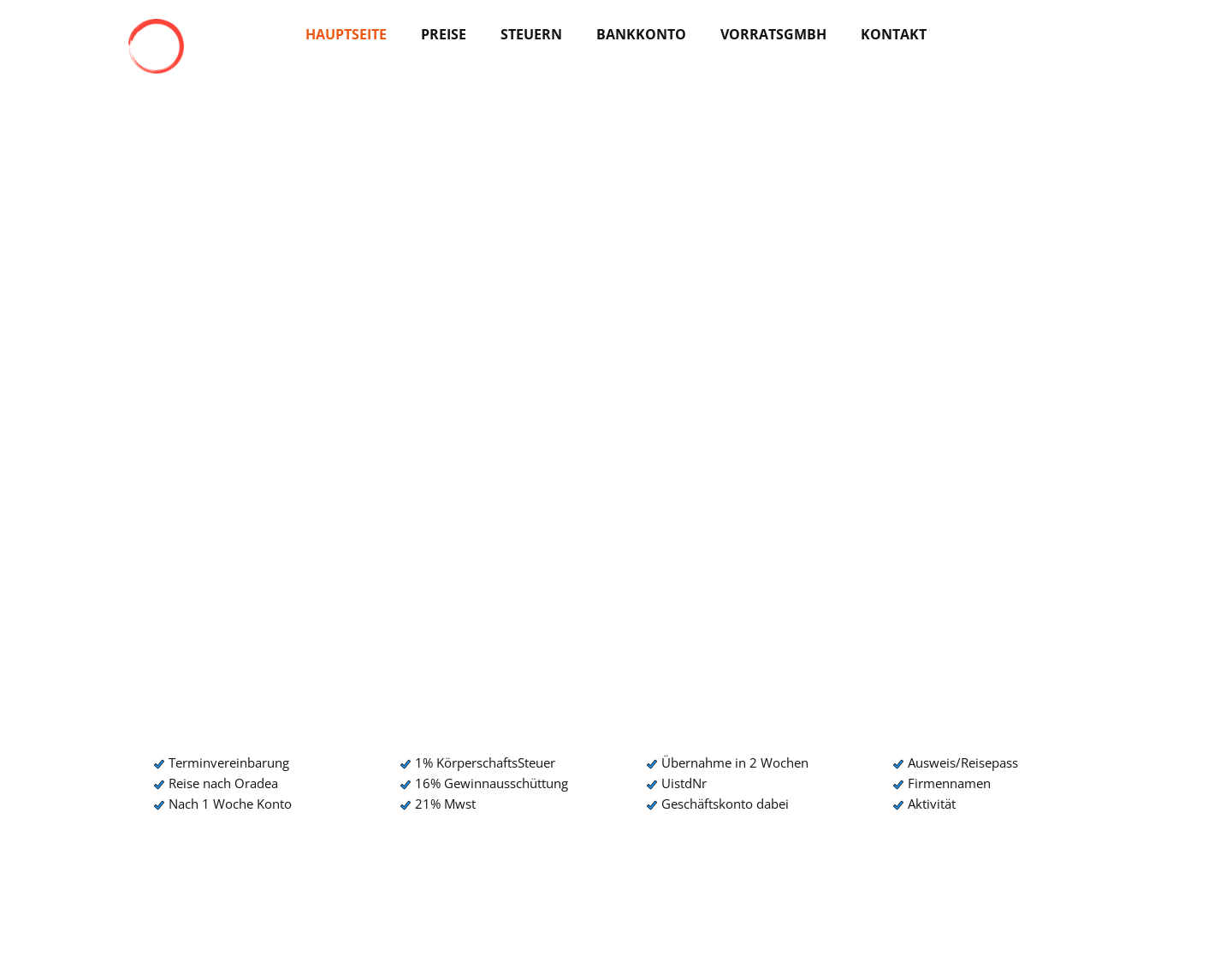 Aktuelle Website-Vorschau von Firmengründung Rumänien