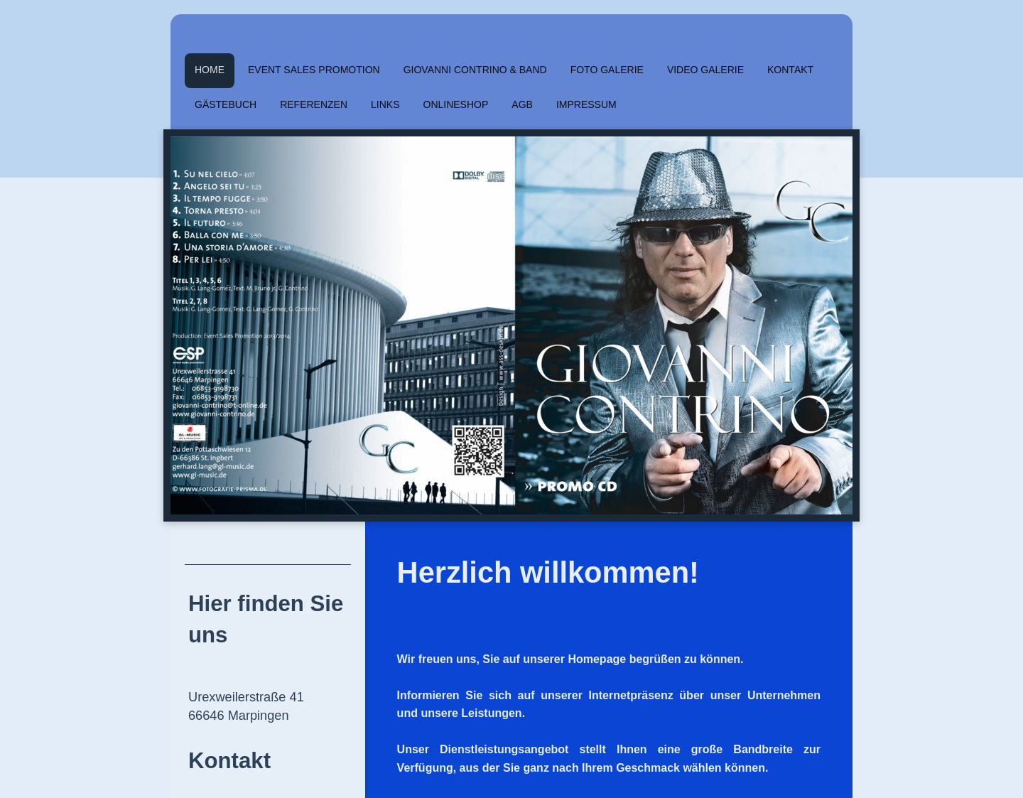 Aktuelle Website-Vorschau von Giovanni Contrino