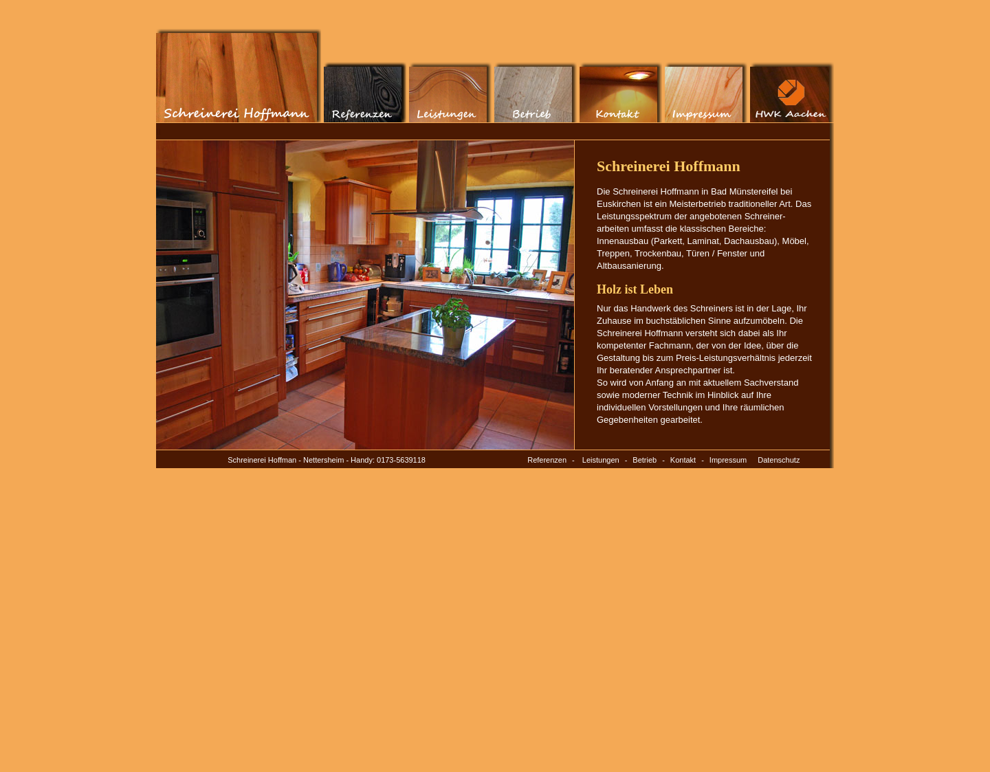 Aktuelle Website-Vorschau von Schreinerei in Bad Münstereifel