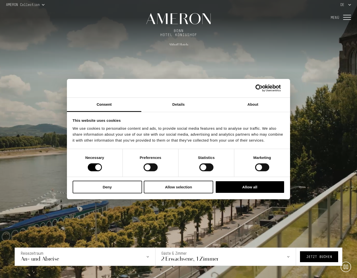 Aktuelle Website-Vorschau von Hotel Königshof  in Bonn Zentrum