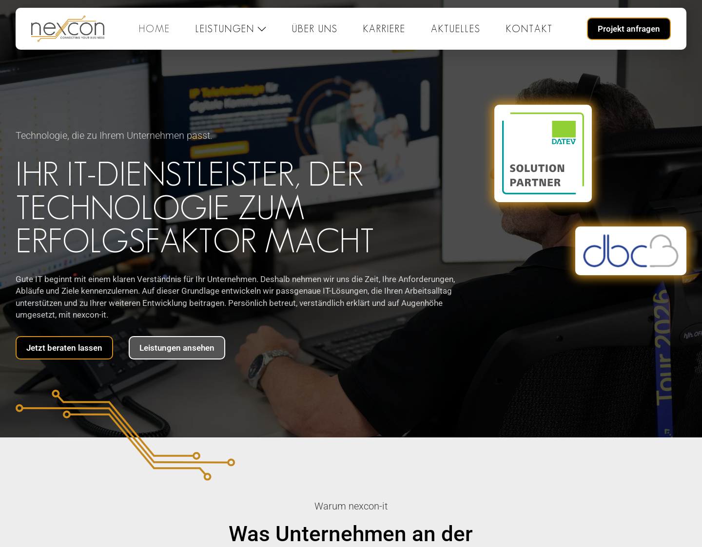 Aktuelle Website-Vorschau von nexcon-it gmbh  -  Ihr DATEV-System