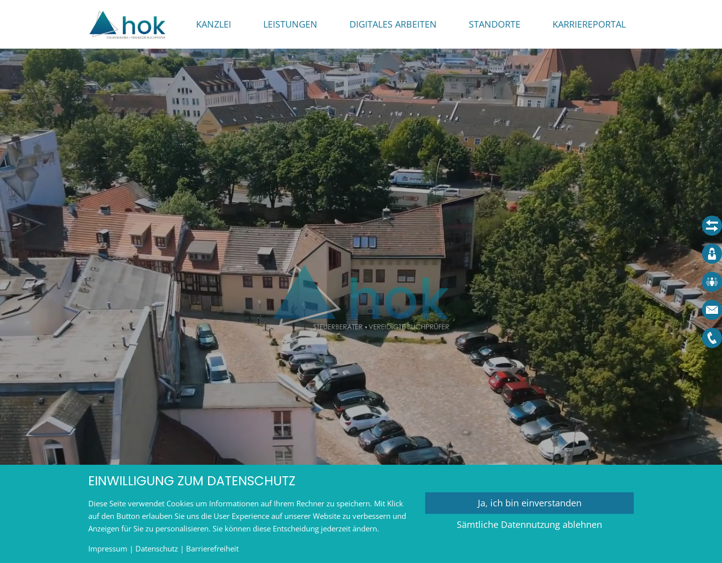 Aktuelle Website-Vorschau von h o k | Steuerberater aus Berlin Spandau