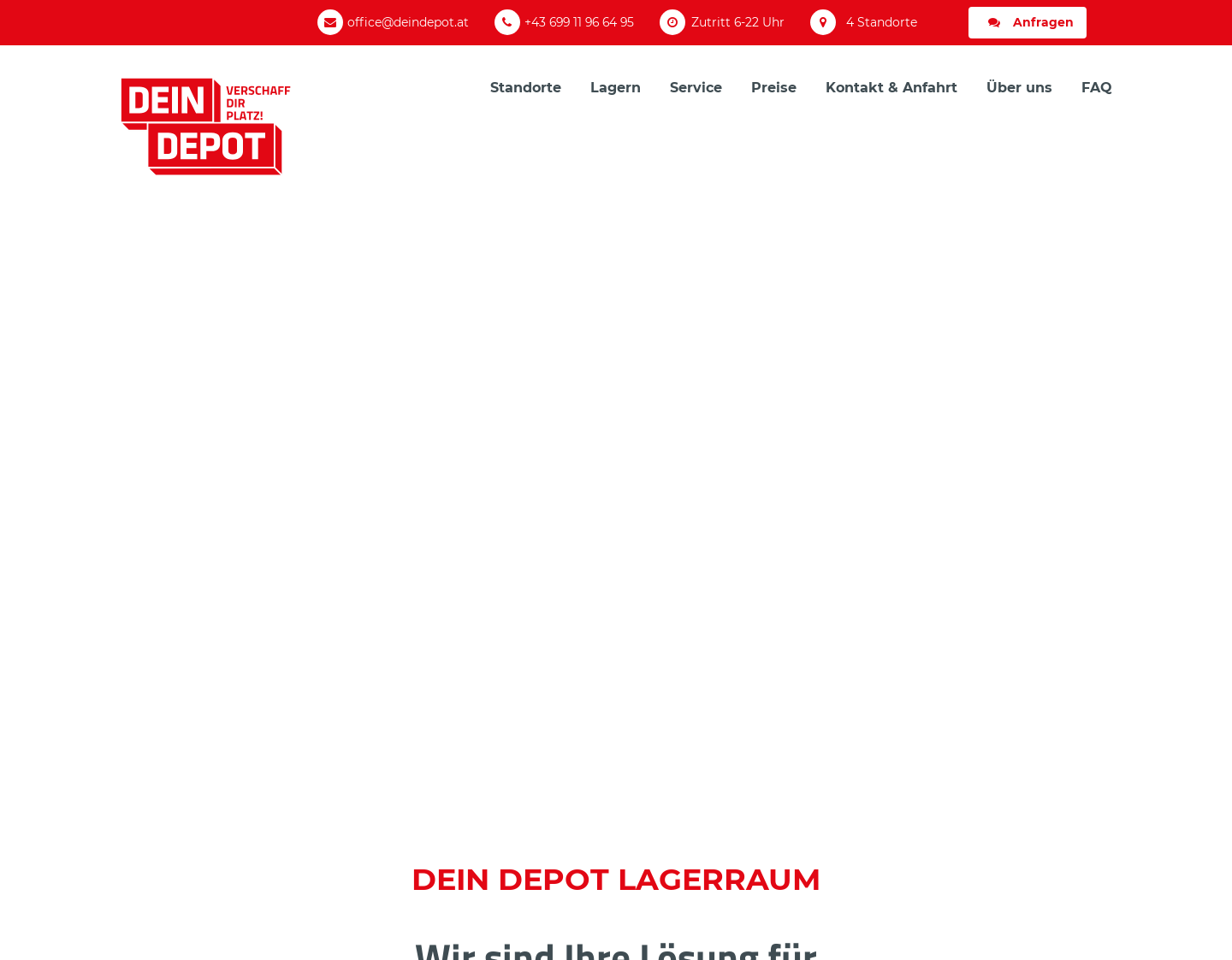 Aktuelle Website-Vorschau von Self Storage Lagerraum Wien