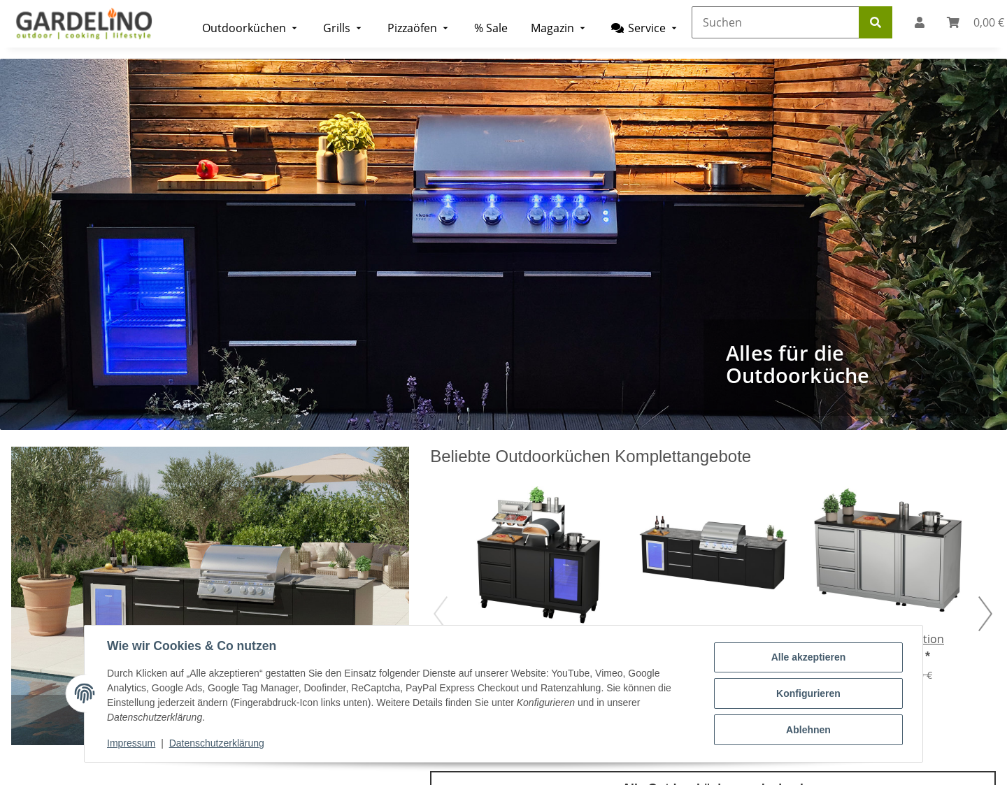 Aktuelle Website-Vorschau von Einbau Gasgrill und Außenküchen