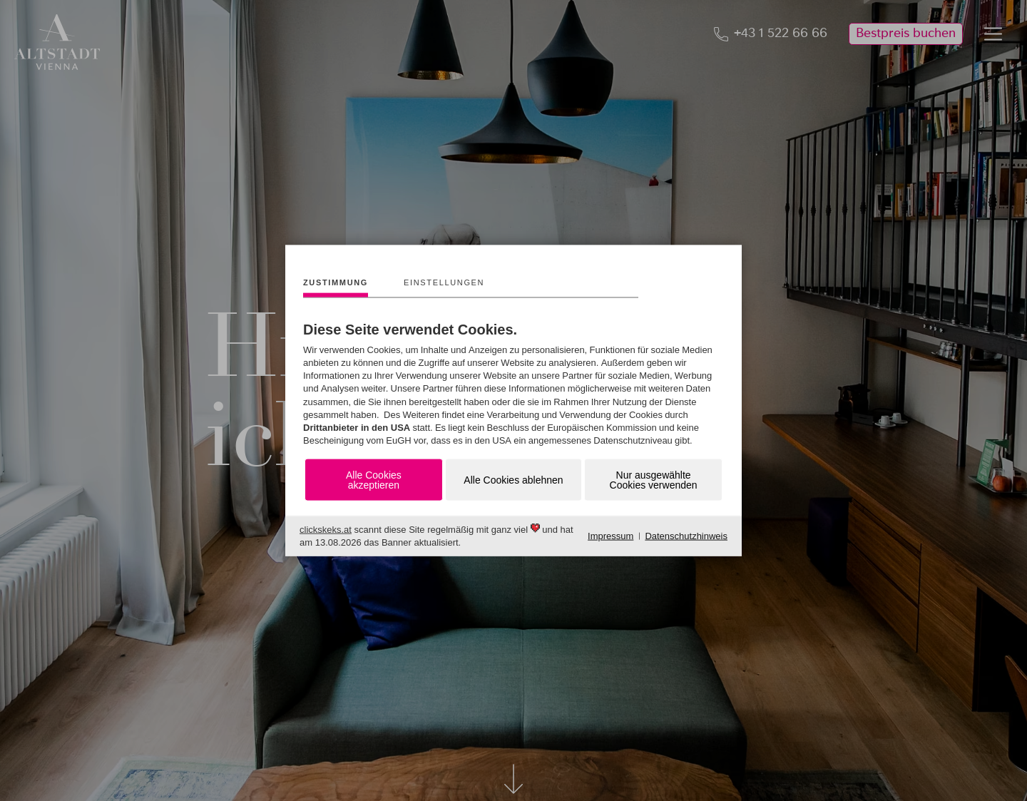 Aktuelle Website-Vorschau von Romantischer Urlaub in Wien