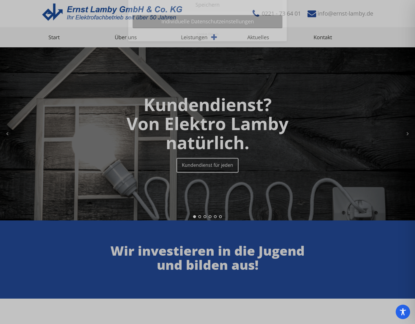 Aktuelle Website-Vorschau von EDV-Verkabelung Ernst Lamby