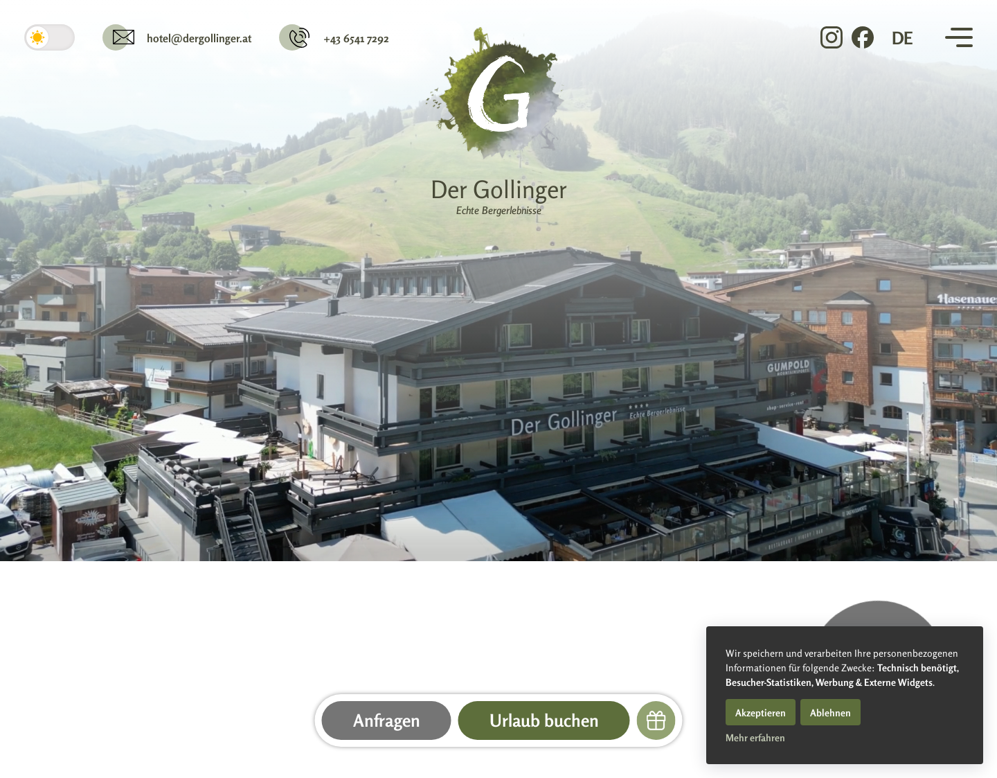 Aktuelle Website-Vorschau von Hotel Gollinger Hof