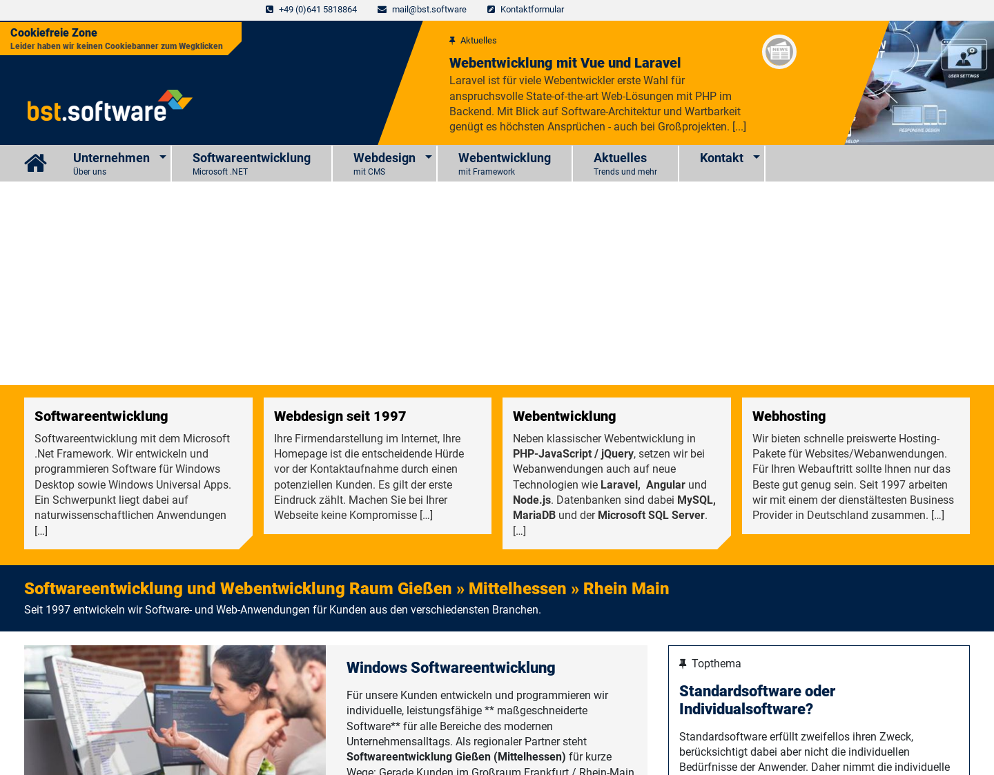 Aktuelle Website-Vorschau von Webdesign | Giessen (Mittelhessen)