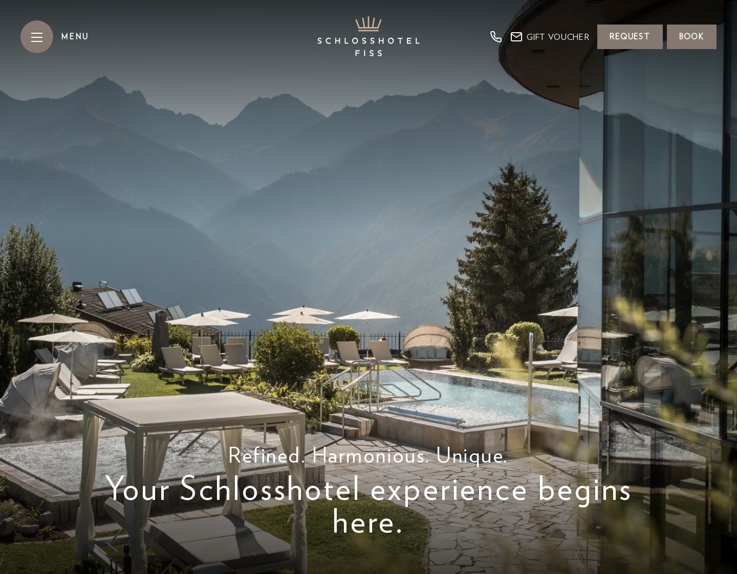 Aktuelle Website-Vorschau von Schloss- und Wellnesshotel Fiss