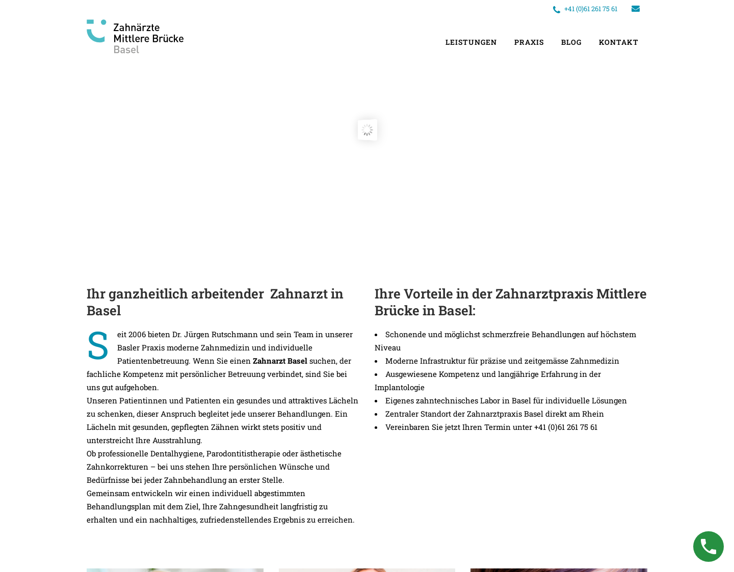 Aktuelle Website-Vorschau von Zahnarztpraxis Mittlere Brücke