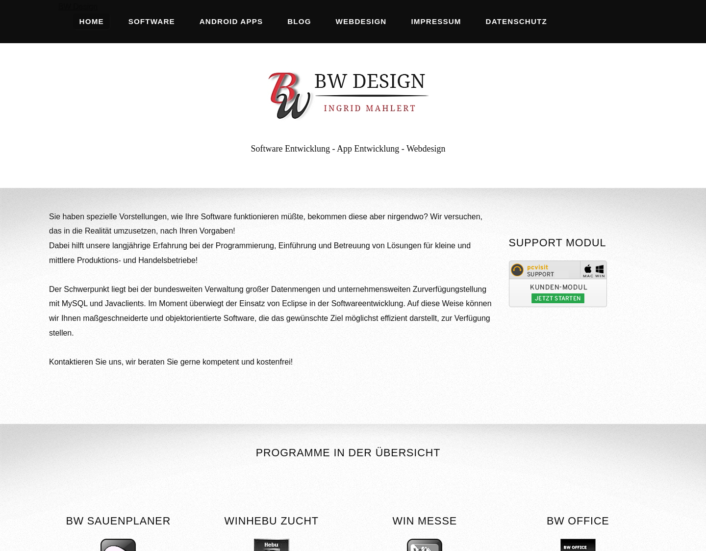Aktuelle Website-Vorschau von BW - Design Ingrid Beyer