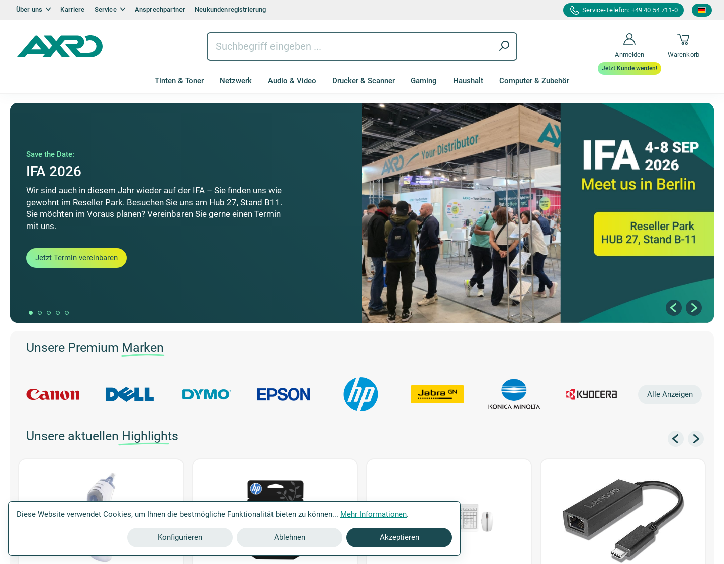 Aktuelle Website-Vorschau von AXRO GmbH