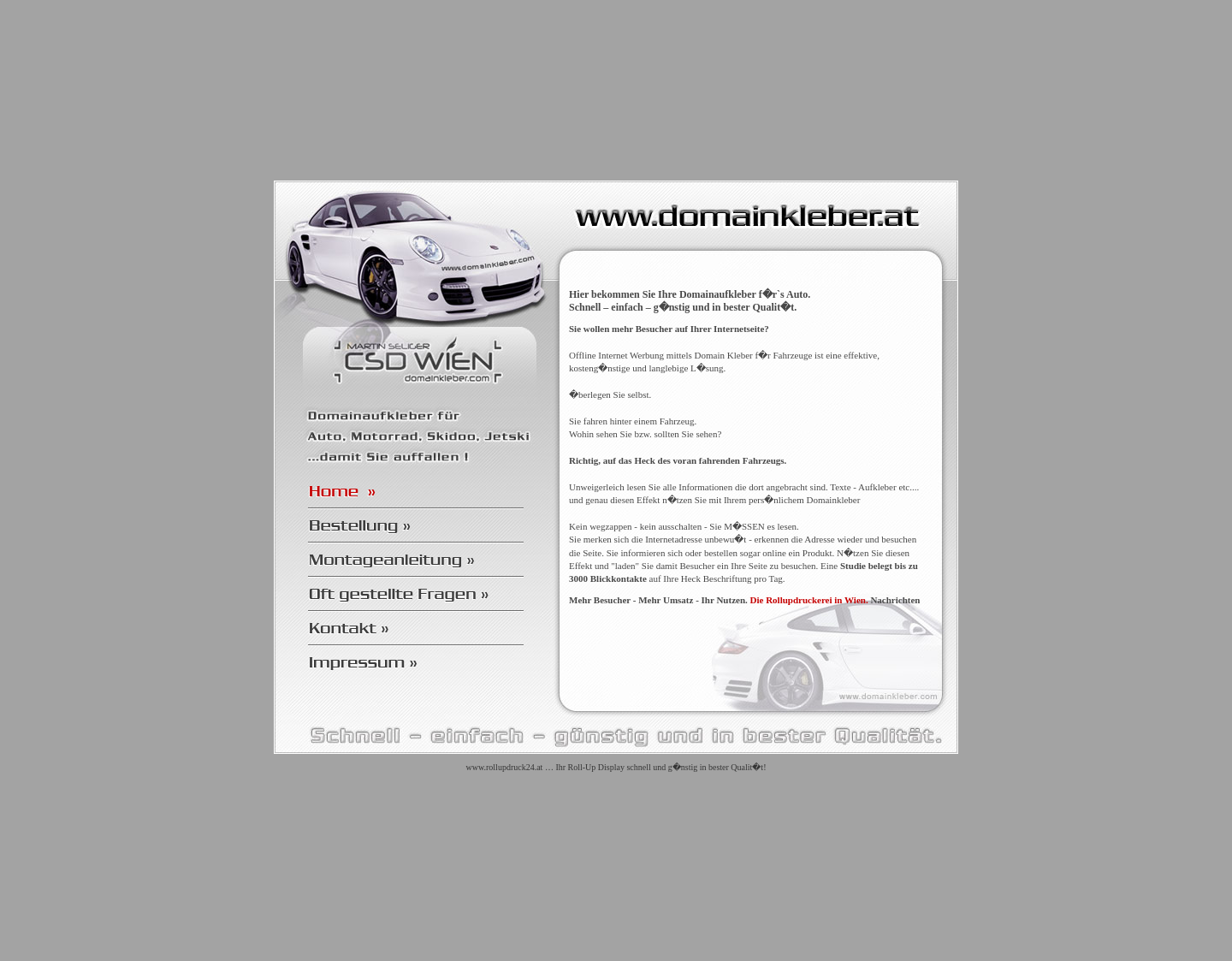 Aktuelle Website-Vorschau von Domainkleber
