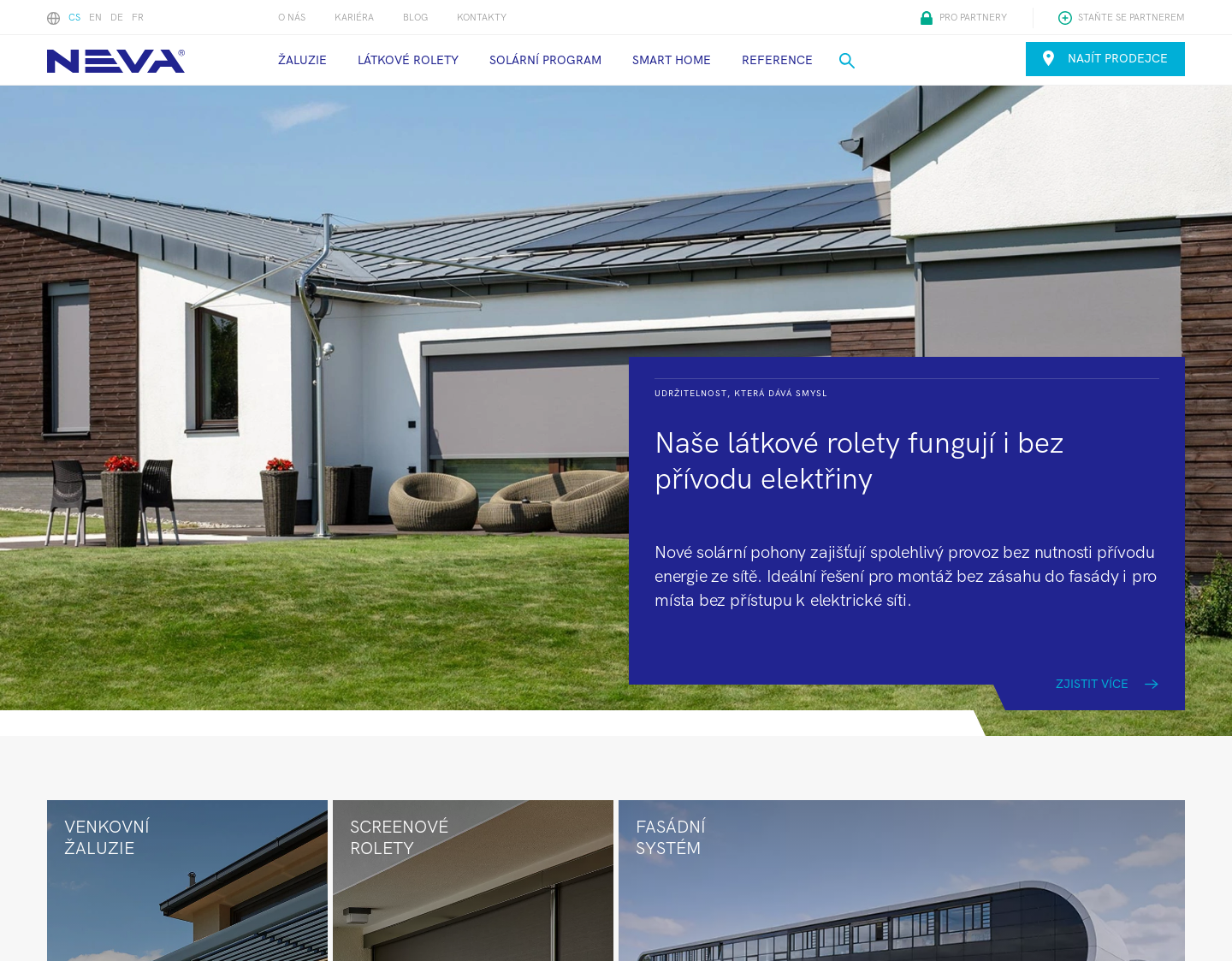 Aktuelle Website-Vorschau von Raffstoren, Markisen-JALOUSIEN NEVA