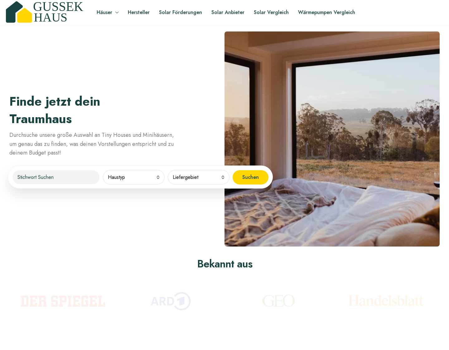 Aktuelle Website-Vorschau von Fertighäuser vom Fachmann