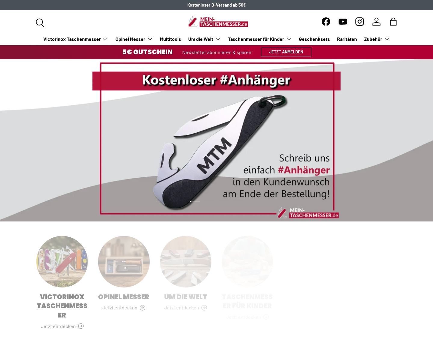 Aktuelle Website-Vorschau von Schweizer Taschenmesser
