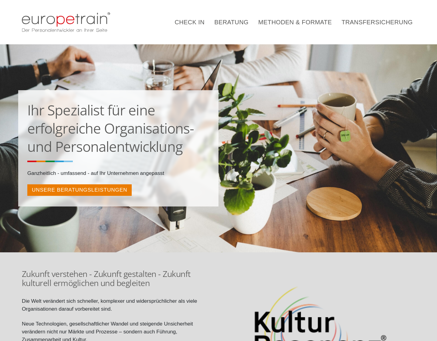 Aktuelle Website-Vorschau von Seminare, Inhouse Training