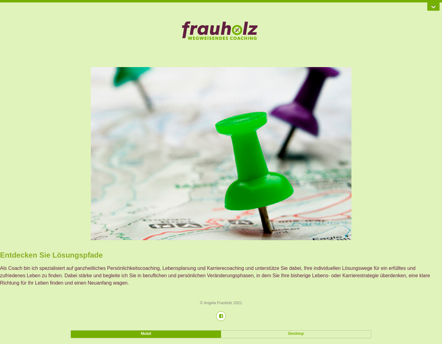 Aktuelle Website-Vorschau von Wegweisendes Coaching