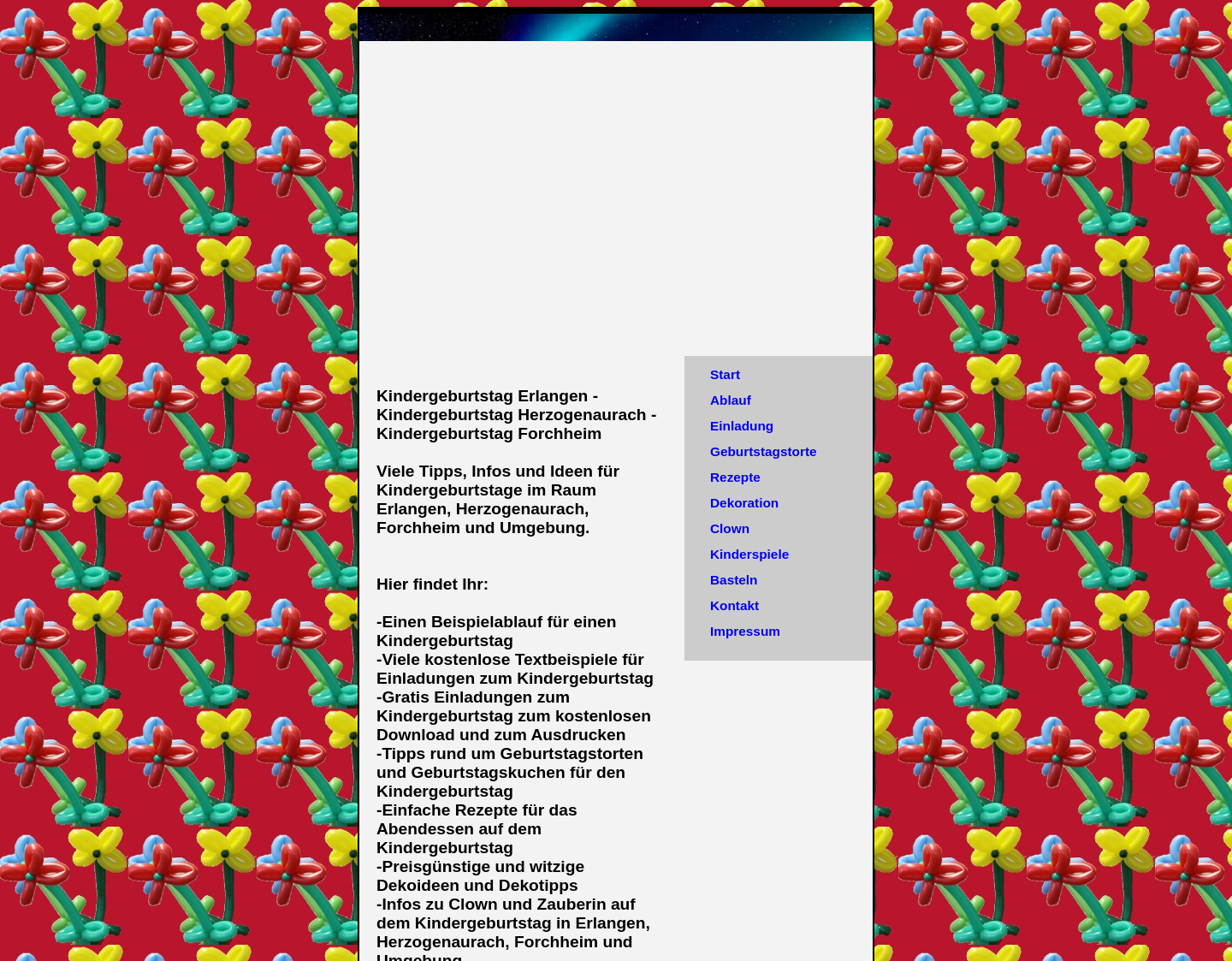 Aktuelle Website-Vorschau von Kindergeburtstag Nürnberg