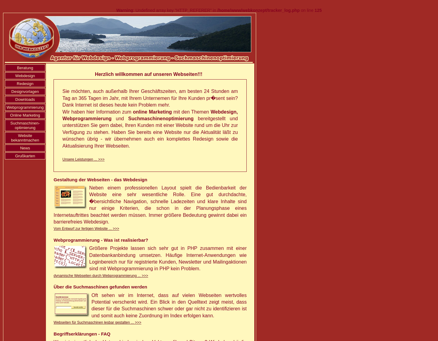 Aktuelle Website-Vorschau von Ihr Webkonzept, Werbung im Internet