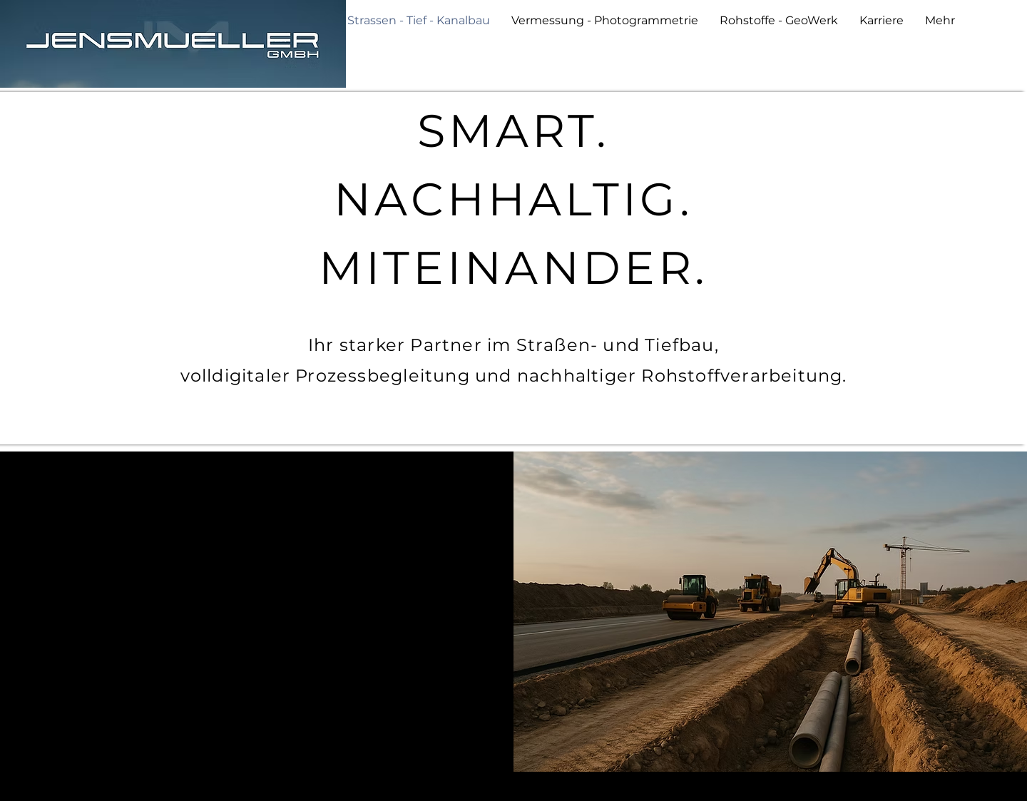 Aktuelle Website-Vorschau von Tiefbau